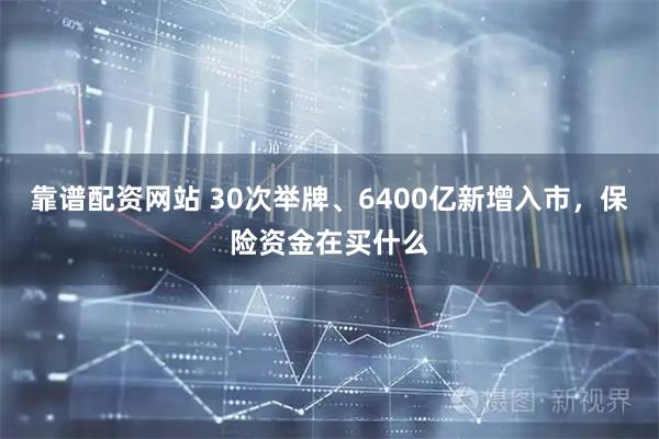 靠谱配资网站 30次举牌、6400亿新增入市，保险资金在买什么